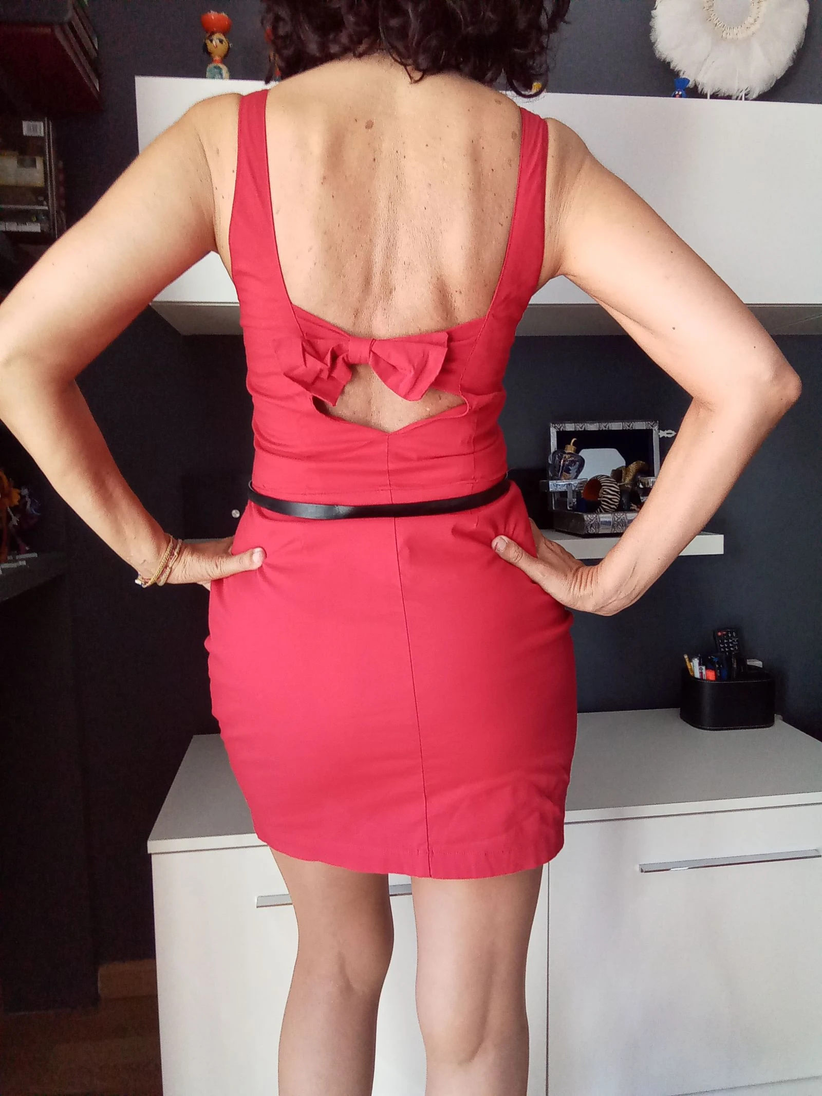 Red summer short dress – photo 2